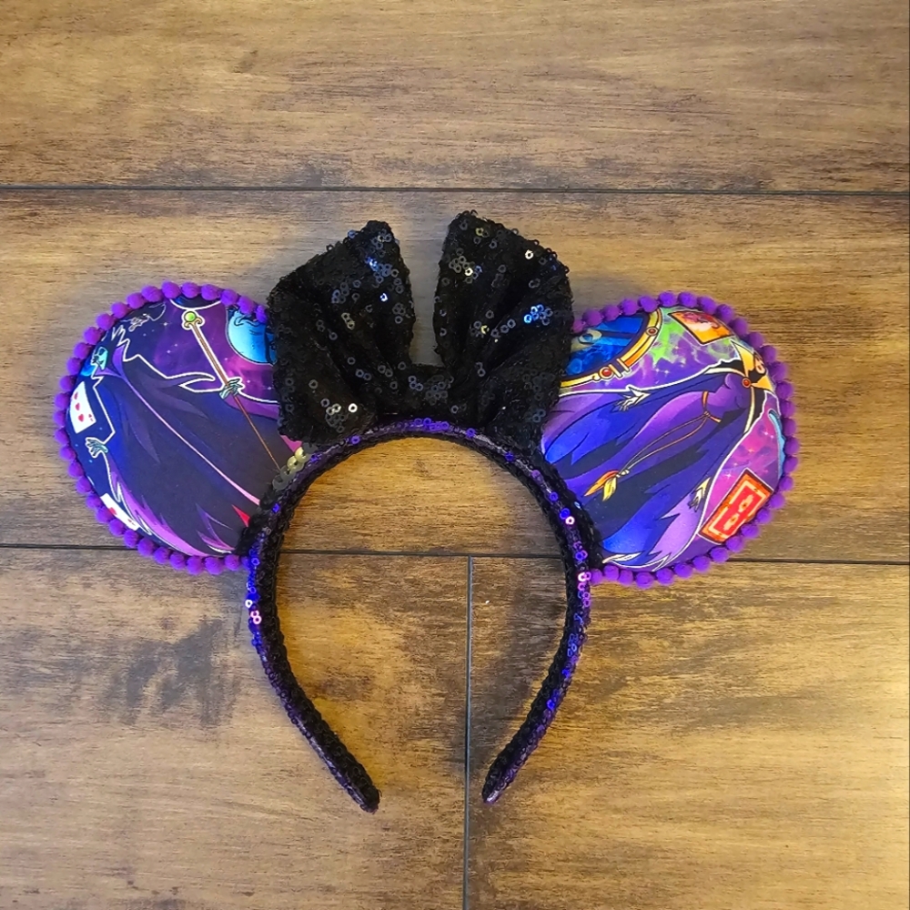 Purple and Black Sequin Mickey Mouse Ears Headband